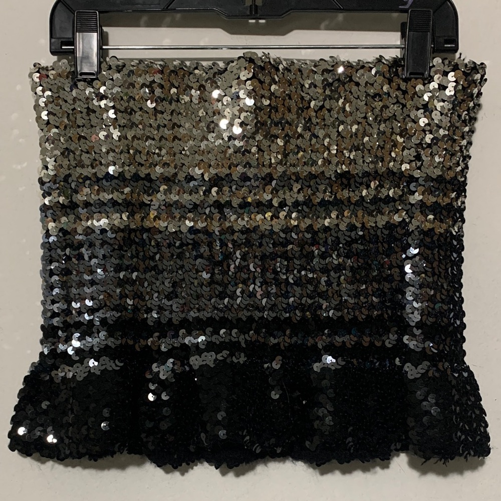 Sequin Vintage Sleeveless Crop Disco Top